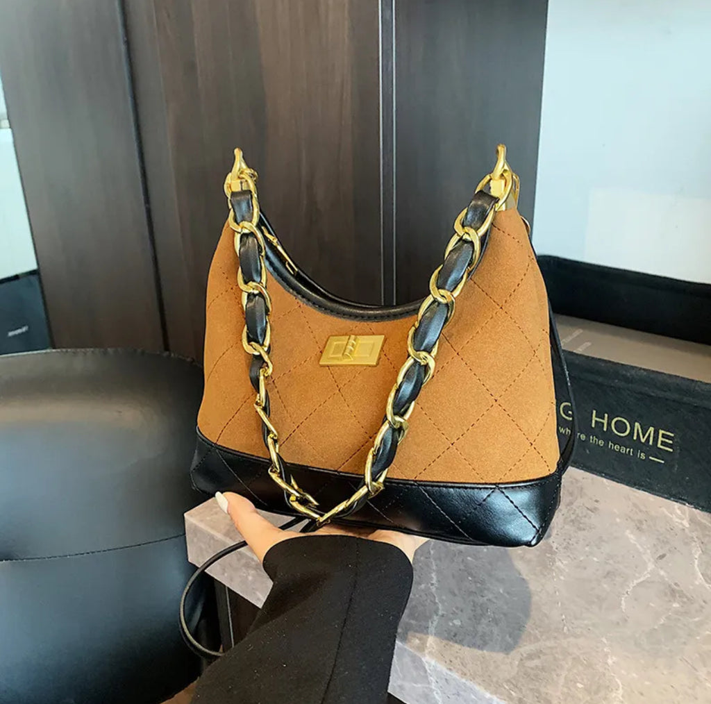 Hobo shoulder bag με δερματίνη λεπτομερείς