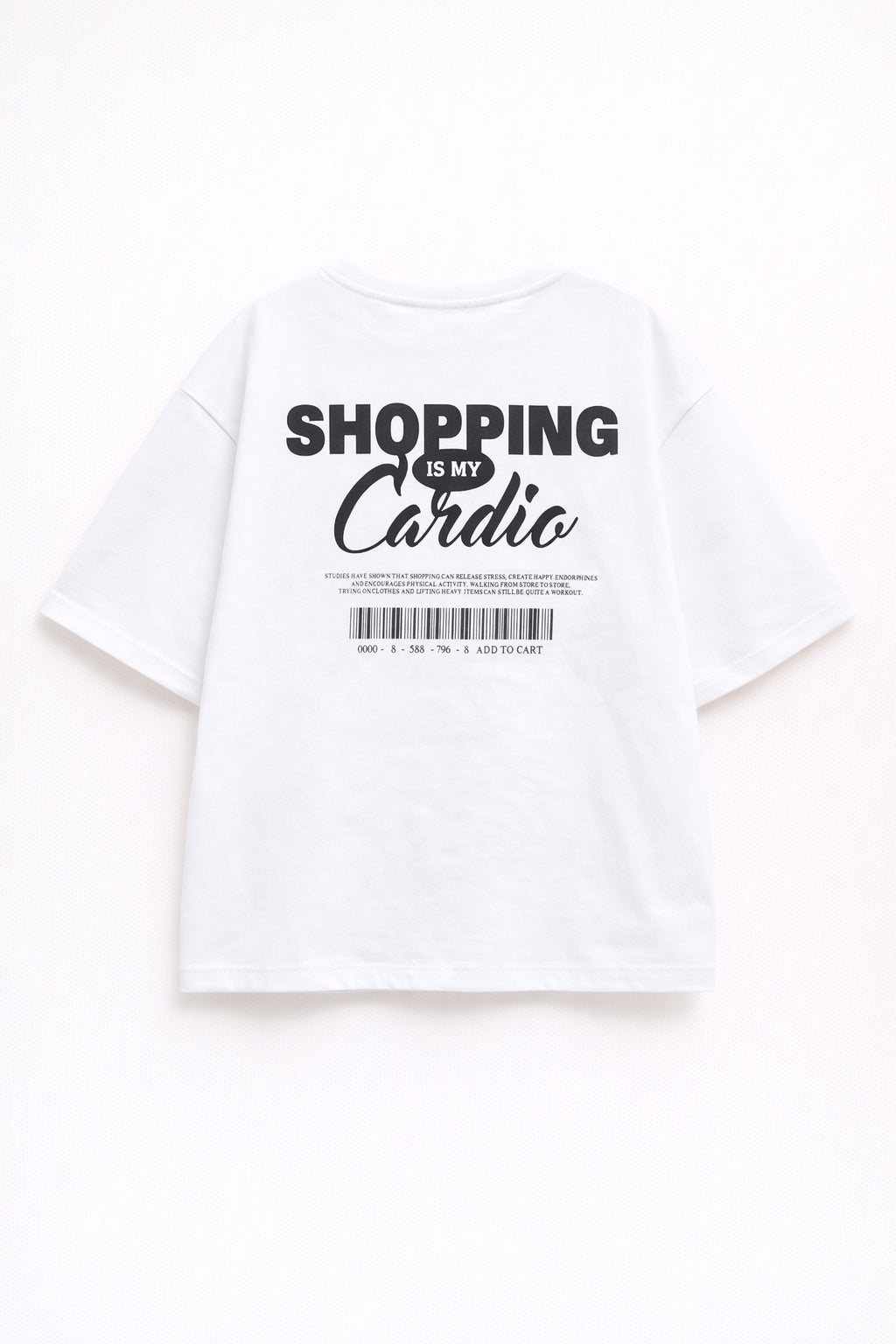 Βαμβακερό LUMINA t-shirt με στάμπα στο πίσω μέρος - Λευκό