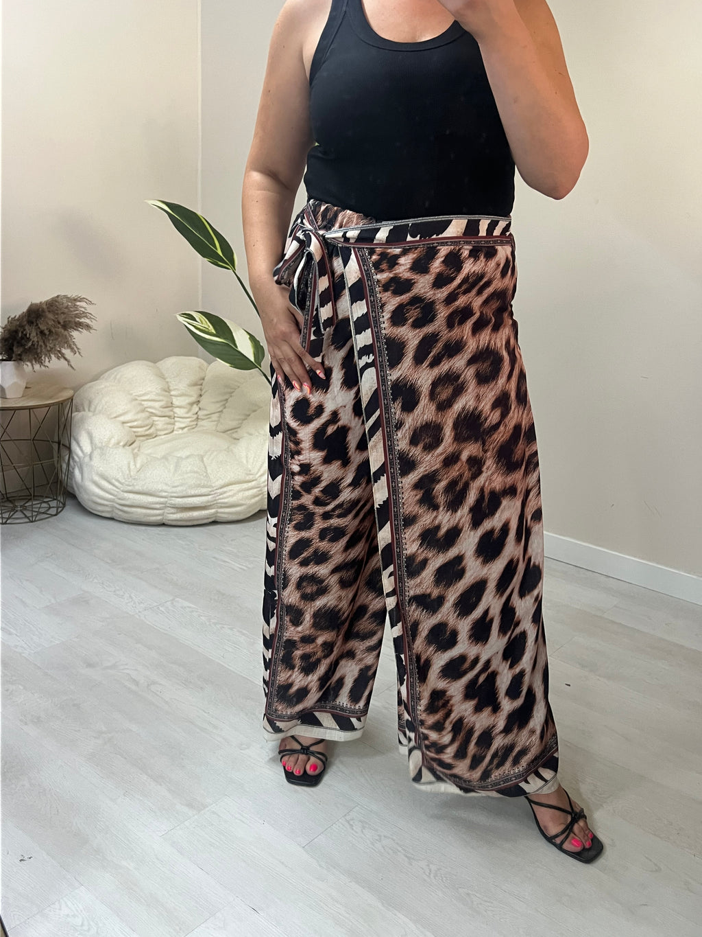 Παντελόνα φούστα κρουαζέ - Leopard print