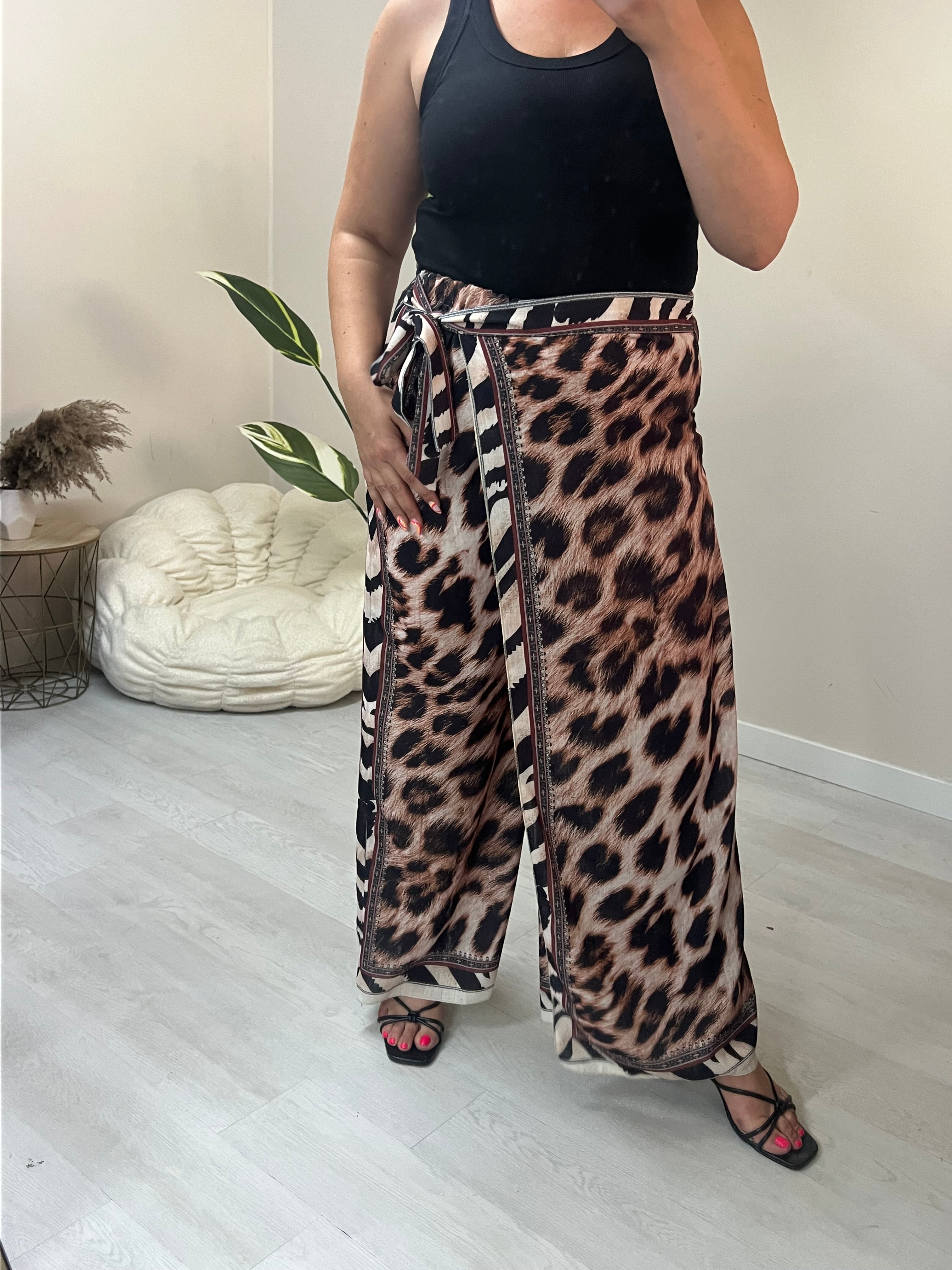 Παντελόνα φούστα κρουαζέ - Leopard print