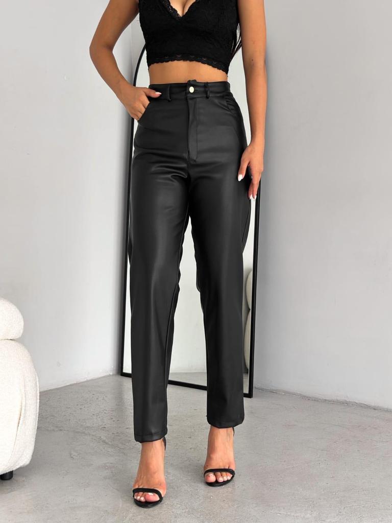 Nicky Leather Pants Μαύρο