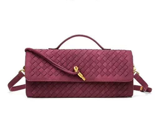 Μίνι suede τσαντάκι με λουρί