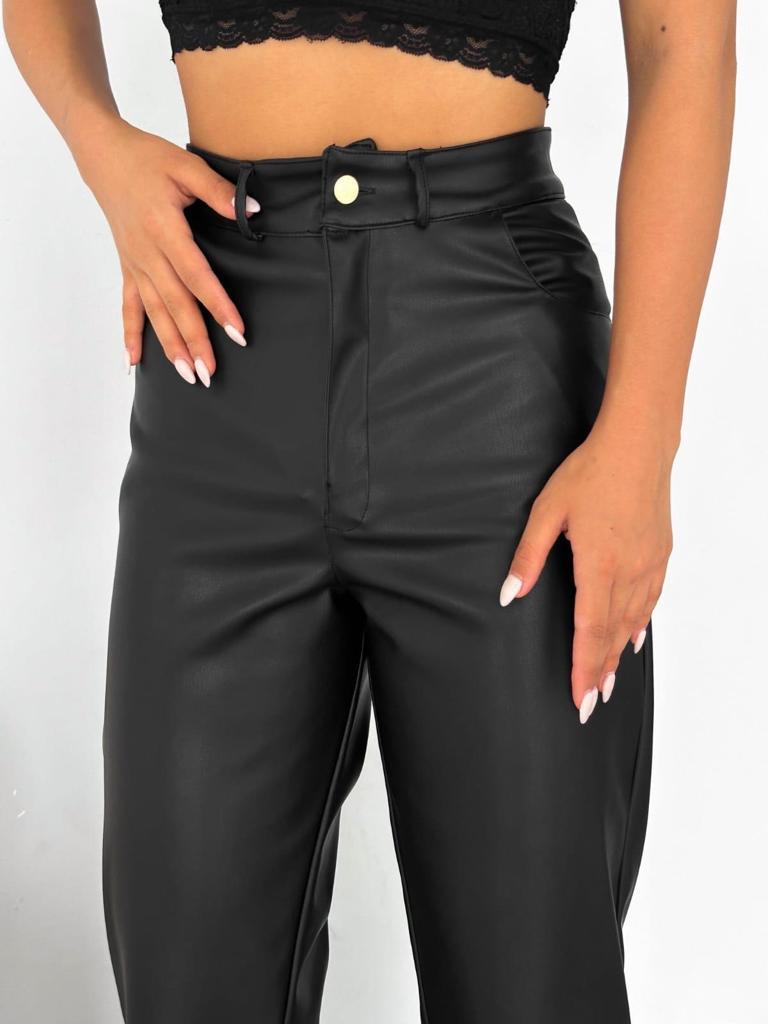 Nicky Leather Pants Μαύρο