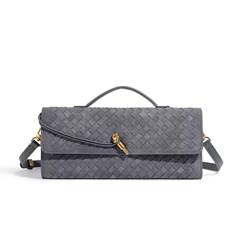 Μίνι suede τσαντάκι με λουρί