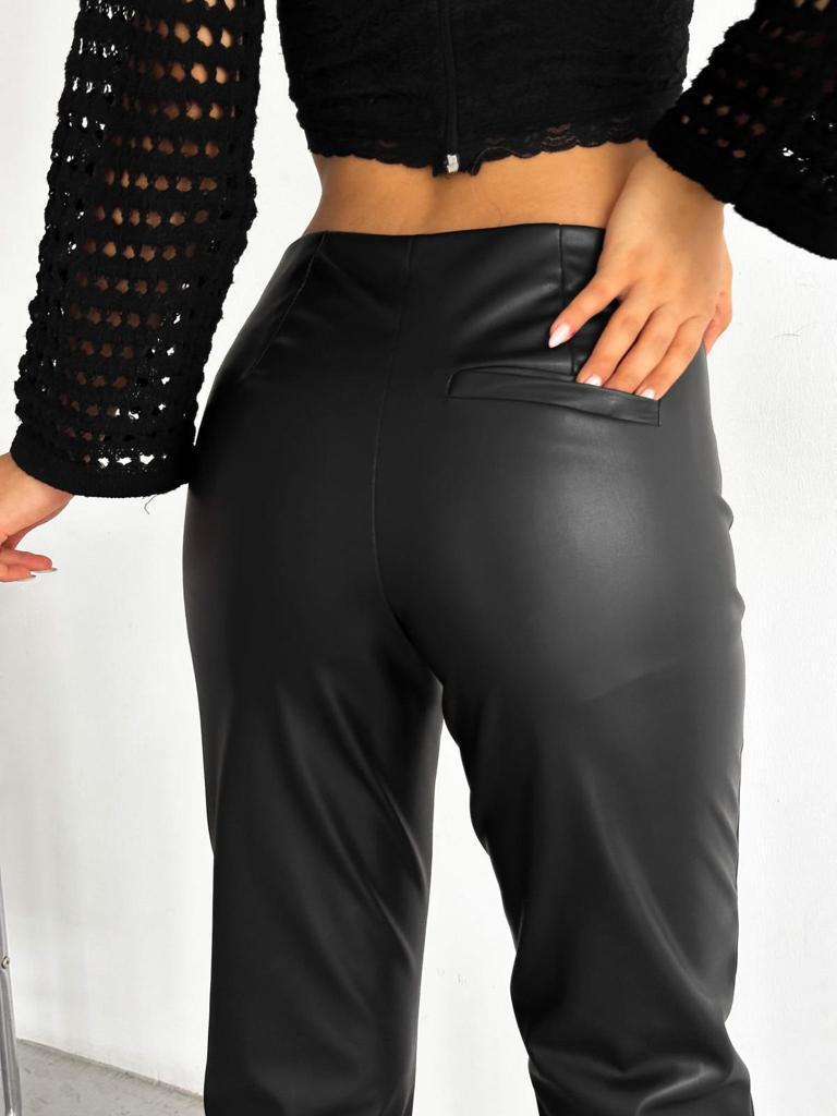 Nicky Leather Pants Μαύρο