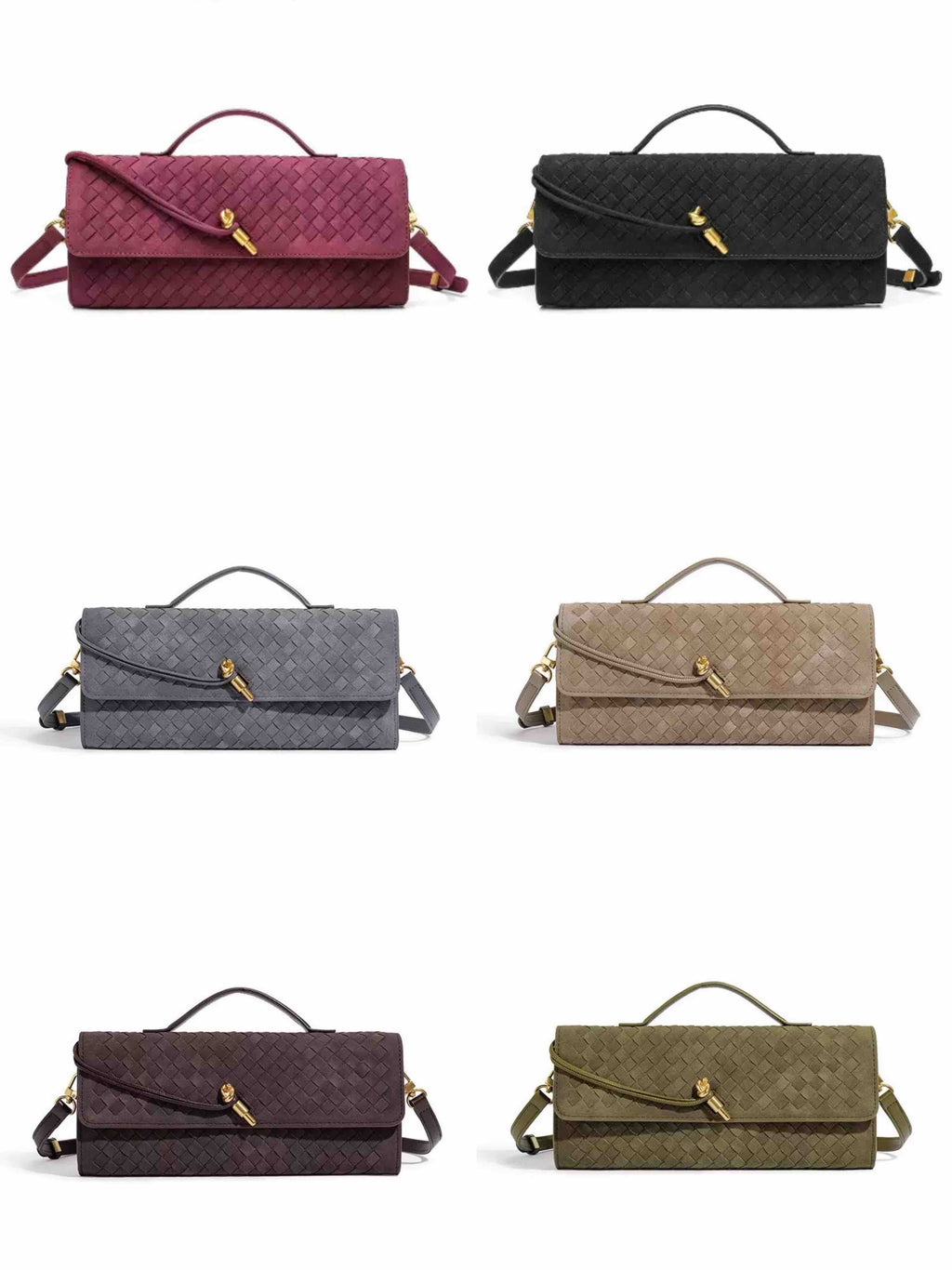 Μίνι suede τσαντάκι με λουρί