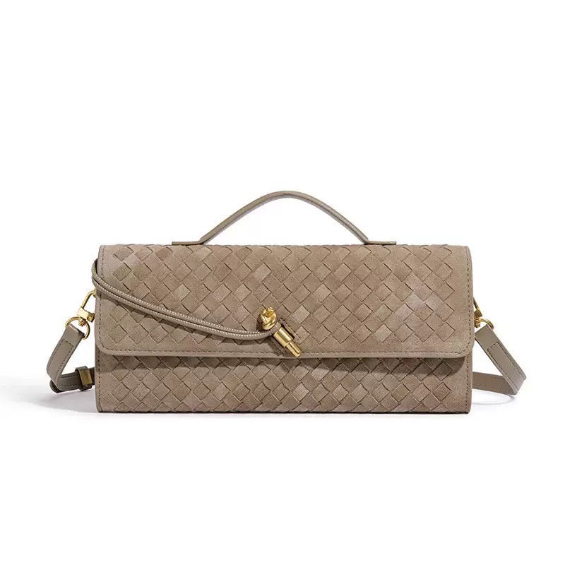 Μίνι suede τσαντάκι με λουρί