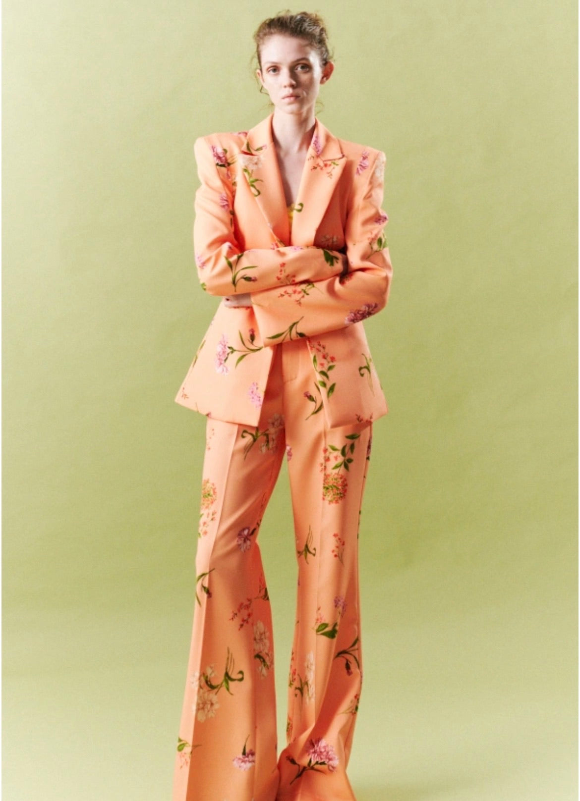 Floral κοστούμι LUMINA - Ροδακινί