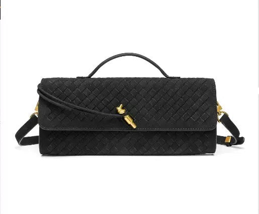 Μίνι suede τσαντάκι με λουρί