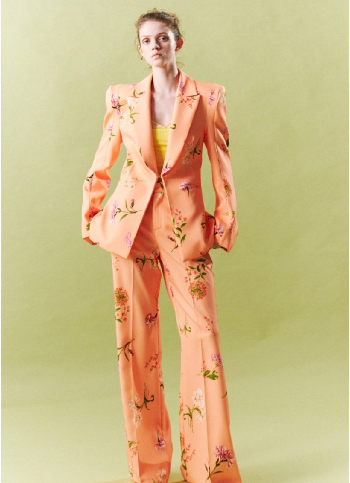 Floral κοστούμι LUMINA - Ροδακινί