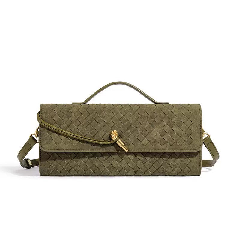 Μίνι suede τσαντάκι με λουρί