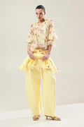 Denim ριγέ LUMINA set - Κίτρινο