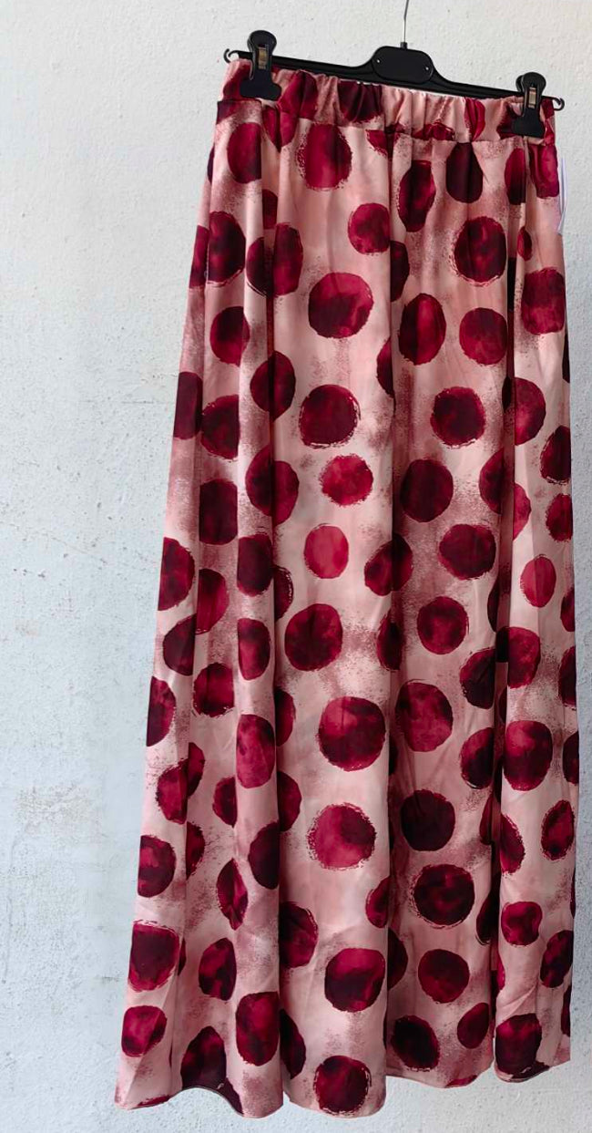 Vintage Dots Maxi Skirt - Κόκκινο