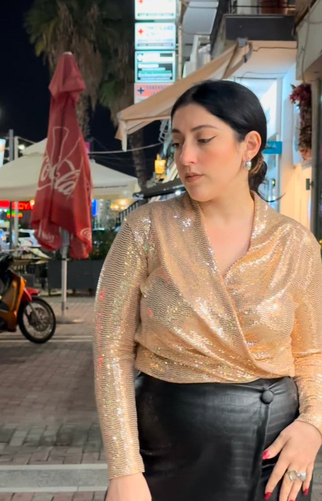 Attracted All Eyes Bodysuit - Gold