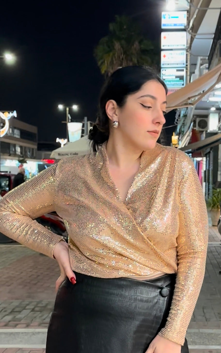 Attracted All Eyes Bodysuit - Gold