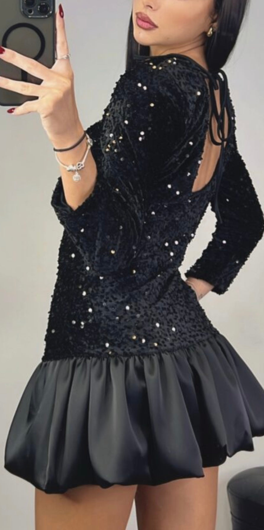 Timeless Sparkle Dress - Μαύρο