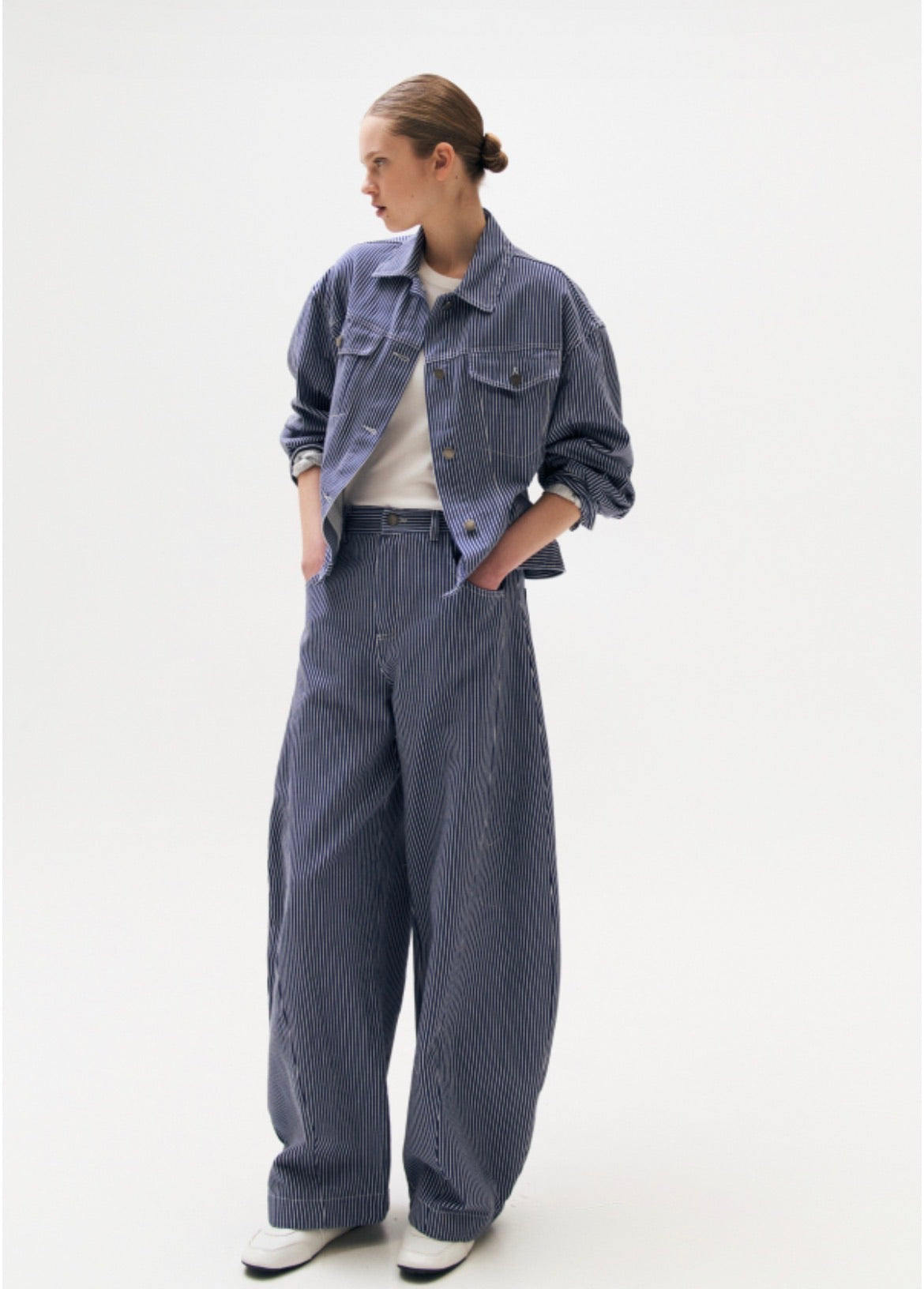 Denim ριγέ LUMINA set - Μπλε