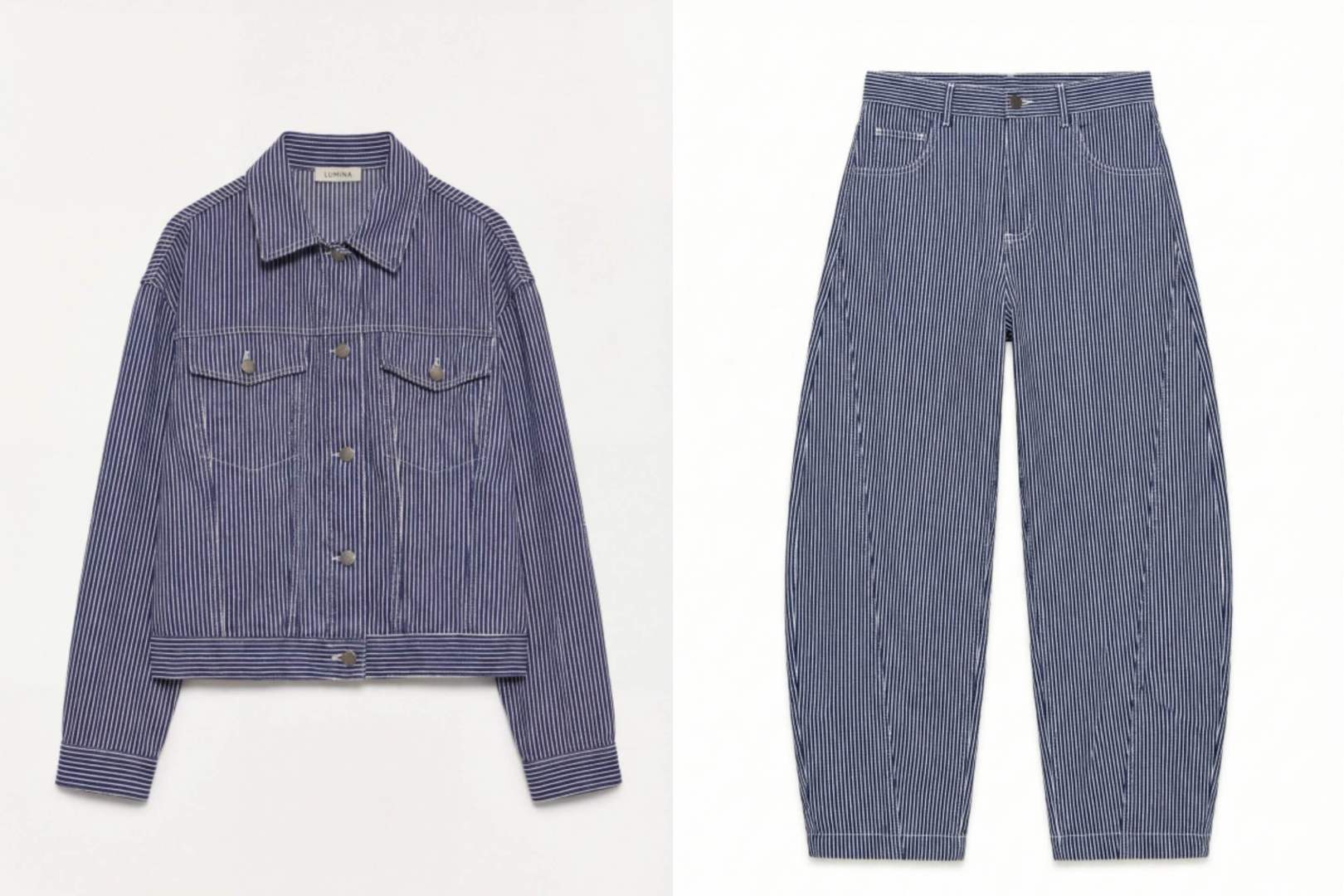 Denim ριγέ LUMINA set - Μπλε