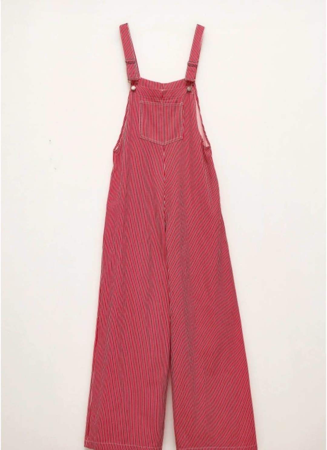 Denim ριγέ LUMINA σαλοπέτα - Κόκκινο