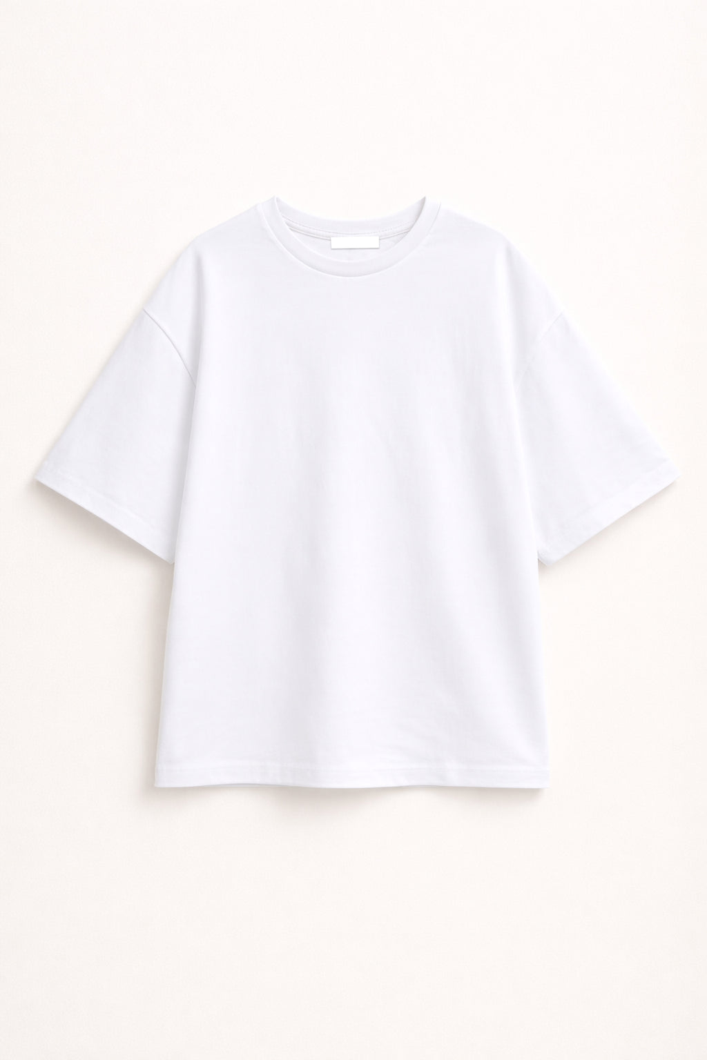 Βαμβακερό LUMINA t-shirt με στάμπα στο πίσω μέρος - Λευκό