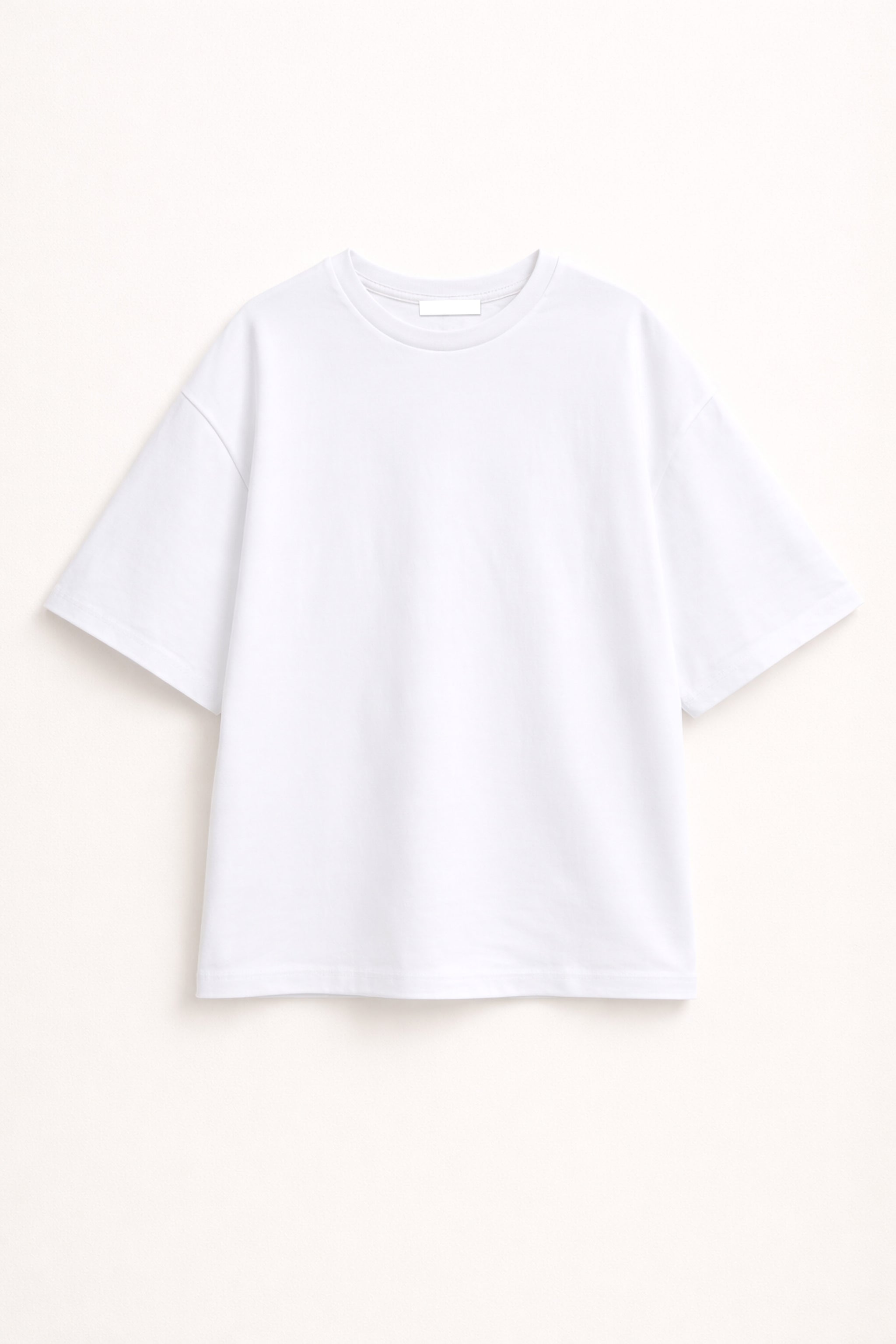 Βαμβακερό LUMINA t-shirt με στάμπα στο πίσω μέρος - Λευκό