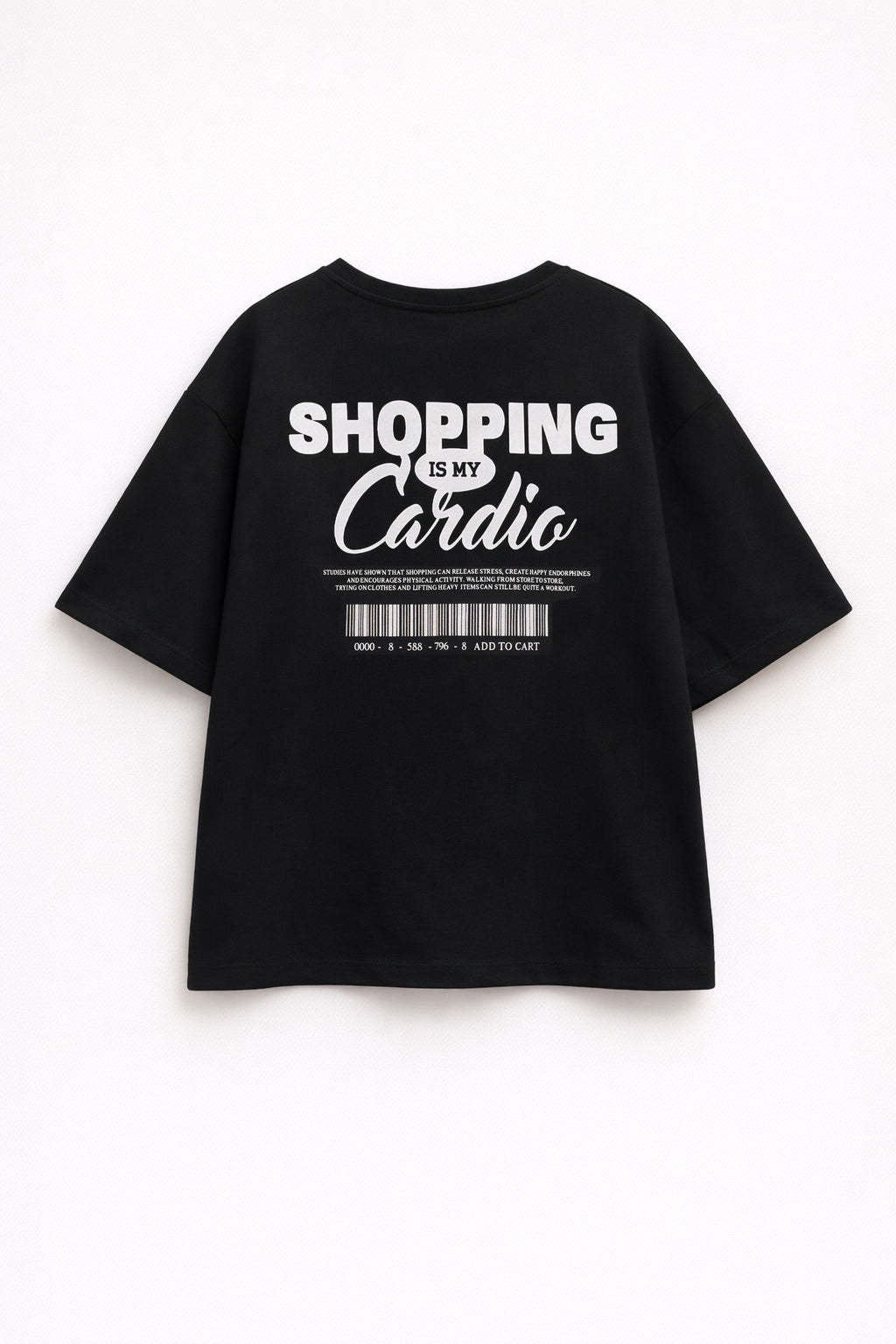Βαμβακερό LUMINA t-shirt με στάμπα στο πίσω μέρος - Μαύρο