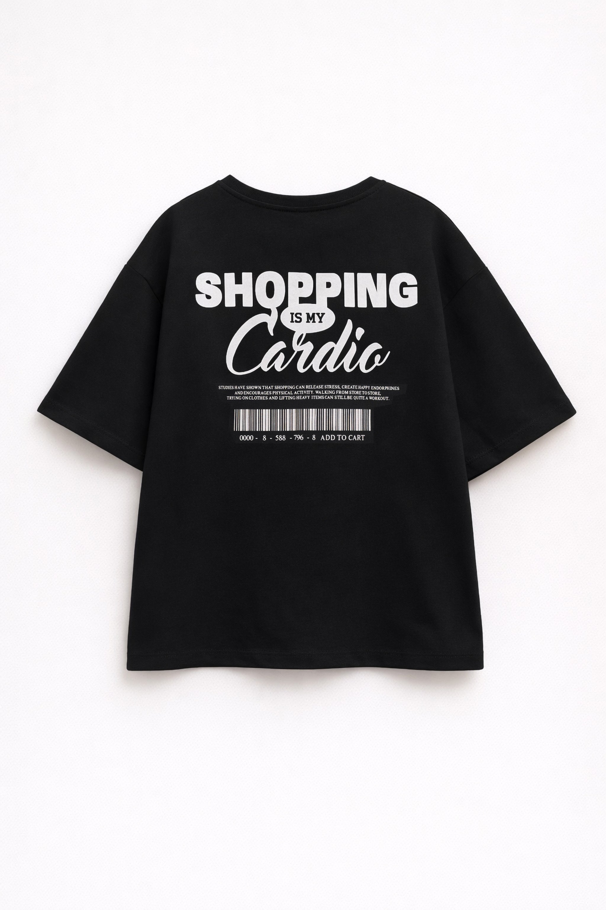 Βαμβακερό LUMINA t-shirt με στάμπα στο πίσω μέρος - Μαύρο