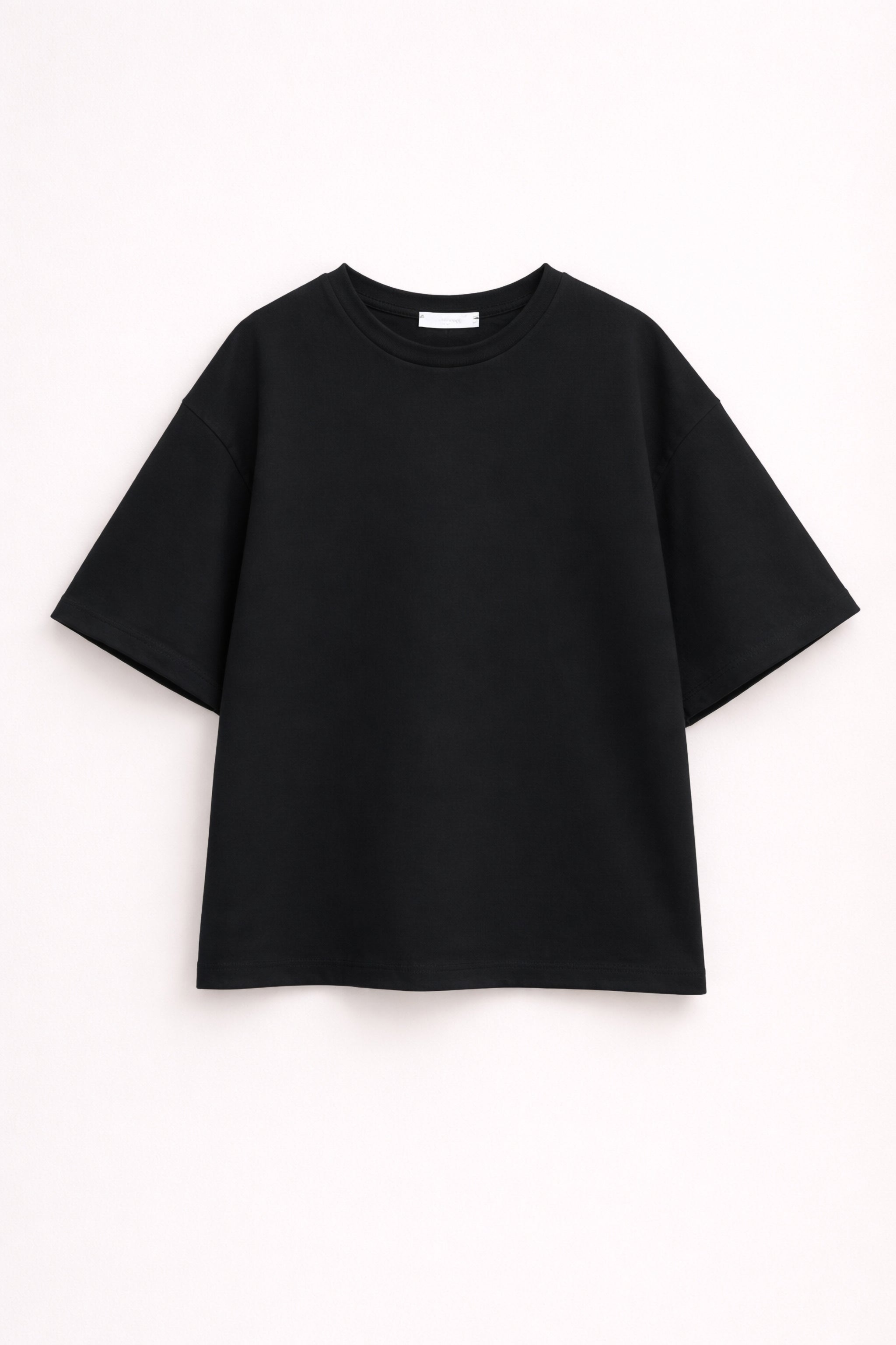 Βαμβακερό LUMINA t-shirt με στάμπα στο πίσω μέρος - Μαύρο
