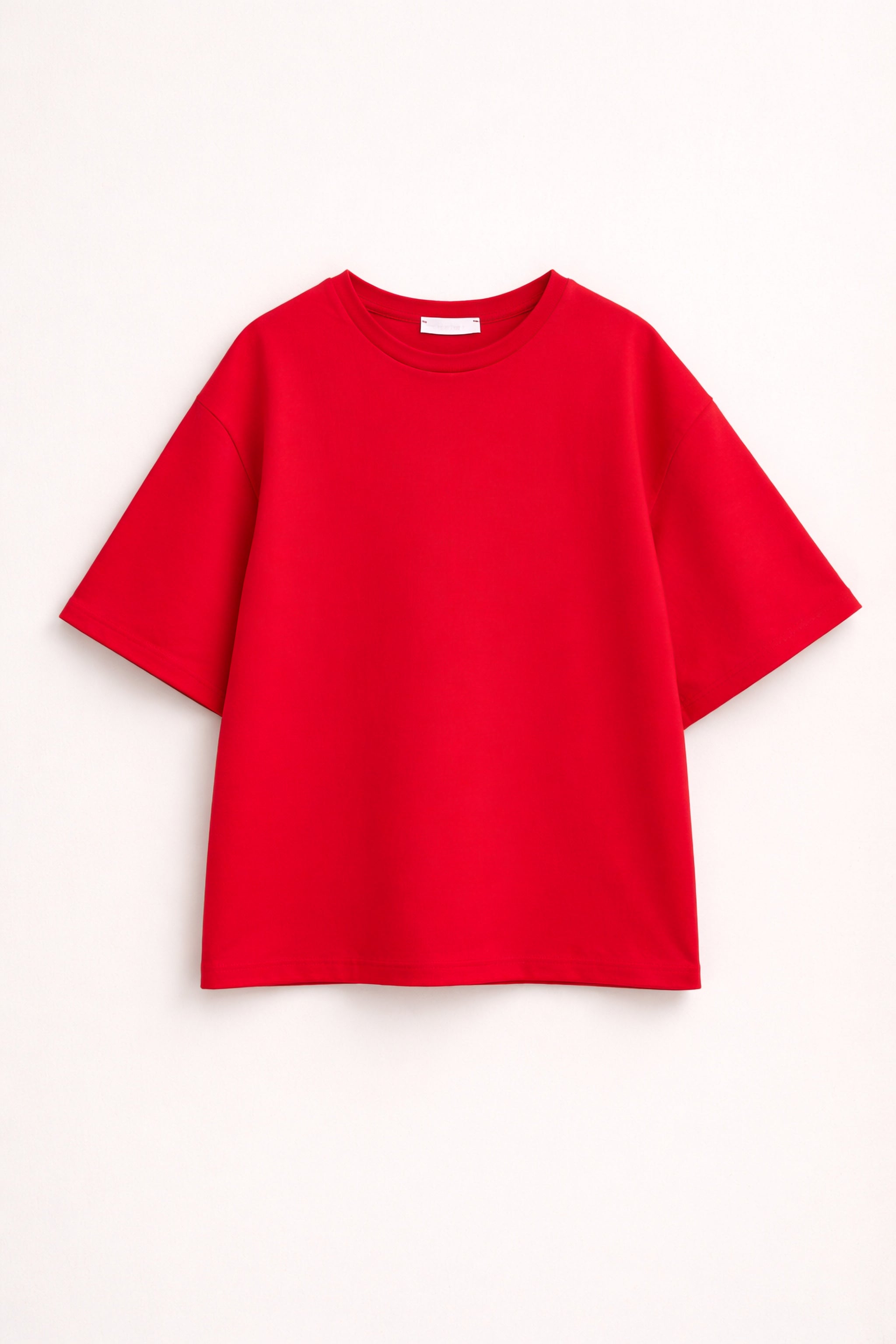 Βαμβακερό LUMINA t-shirt με στάμπα στο πίσω μέρος - Κόκκινο