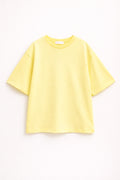 Βαμβακερό LUMINA t-shirt με στάμπα στο πίσω μέρος - Κίτρινο