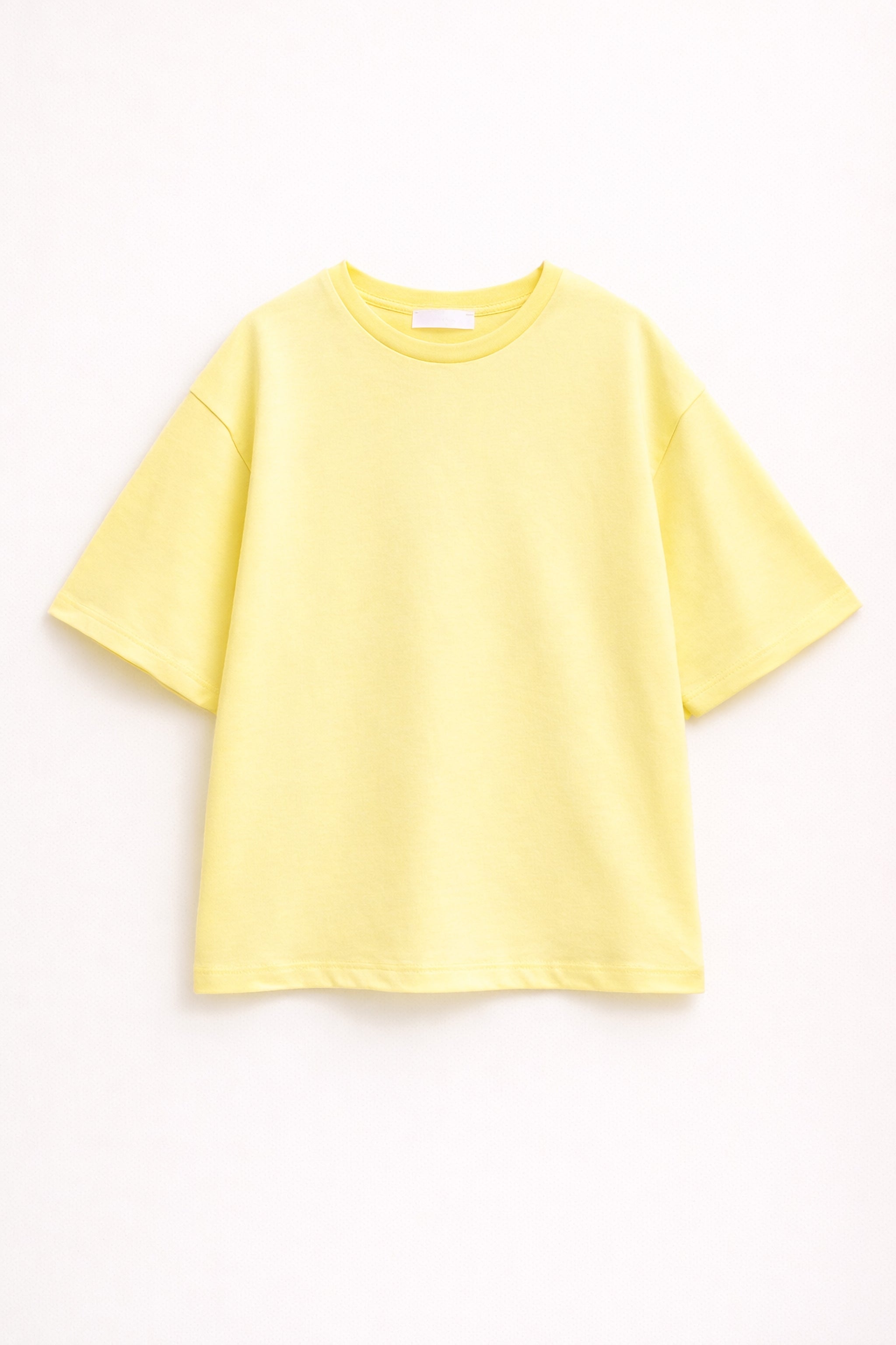 Βαμβακερό LUMINA t-shirt με στάμπα στο πίσω μέρος - Κίτρινο