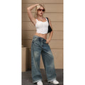 Denim wide leg παντελόνι σε φαρδυά γραμμή