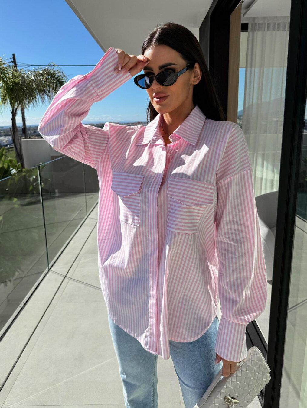 Striped Chic Shirt - Ροζ