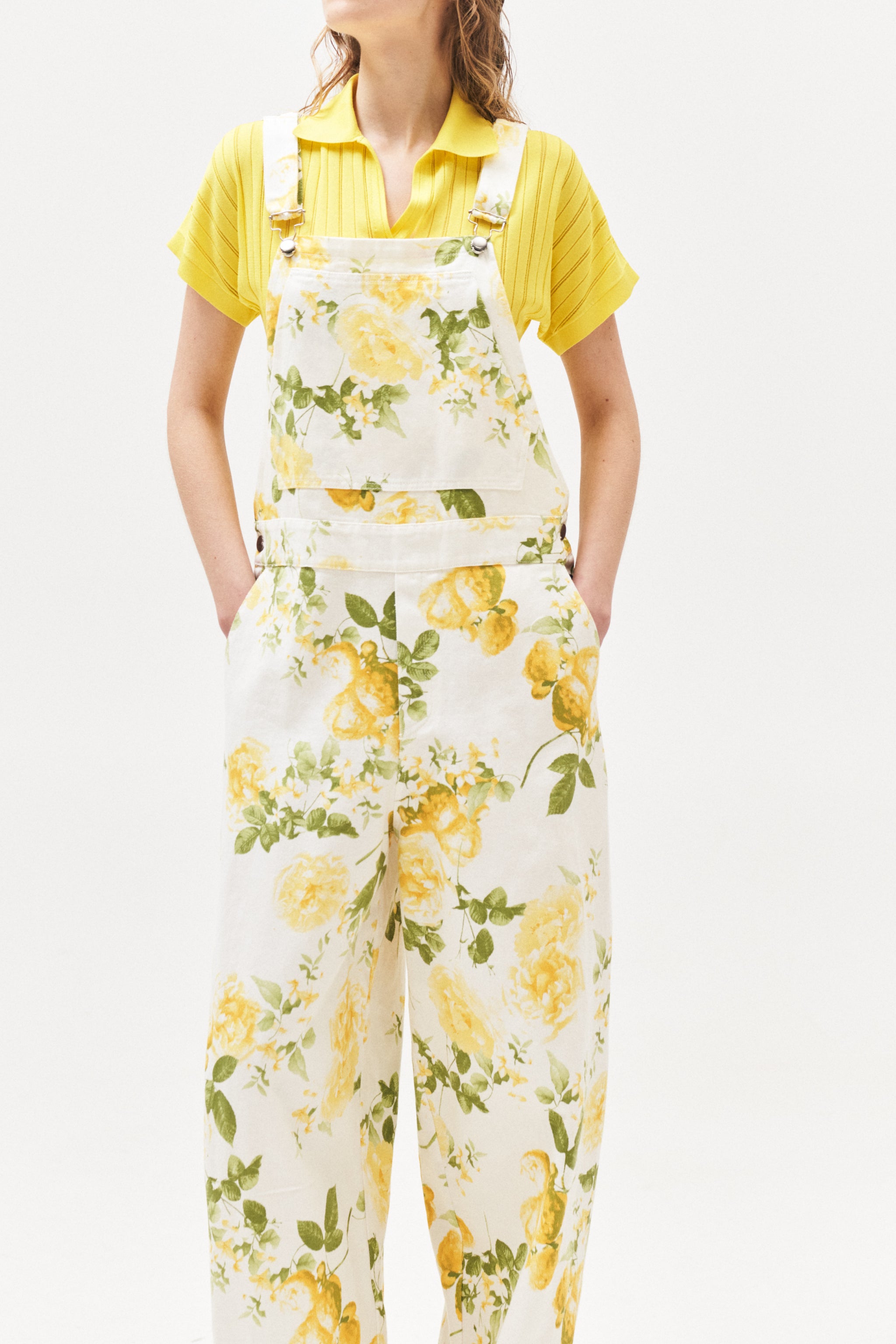 Denim floral LUMINA σαλοπέτα - Κίτρινο
