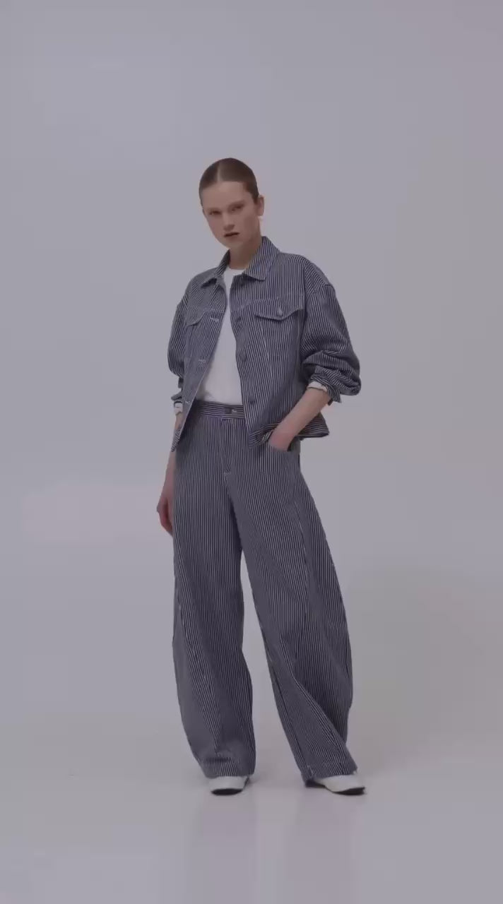 Denim ριγέ LUMINA set - Μπλε