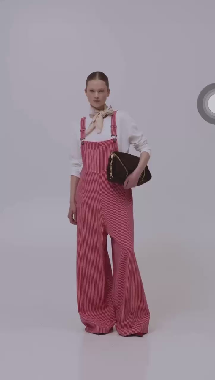 Denim ριγέ LUMINA σαλοπέτα - Μπλε